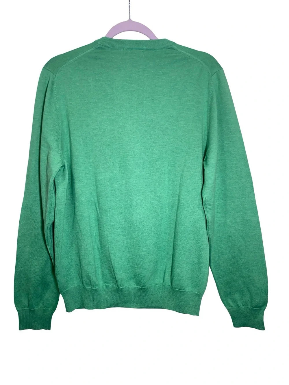 Brooks Brothers 346 Men’s Green 100% Cotton V-Neck Sweater Size S stealth wealth